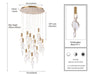 Arabela Lighting - 85214-13 - LED Pendant - Aurora - Natural Brass