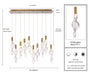 Arabela Lighting - 85215-10 - LED Linear Pendant - Aurora - Natural Brass