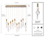 Arabela Lighting - 85216-14 - LED Linear Pendant - Aurora - Natural Brass