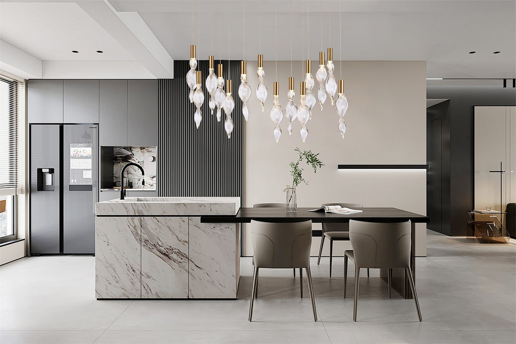 Arabela Lighting - 85216-14 - LED Linear Pendant - Aurora - Natural Brass