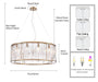 Arabela Lighting - 85171-12 - 12 Light Pendant - Boundaries - Lacquered Gold