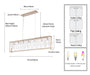 Arabela Lighting - 85172-7 - Seven Light Linear Chandelier - Boundaries - Lacquered Gold