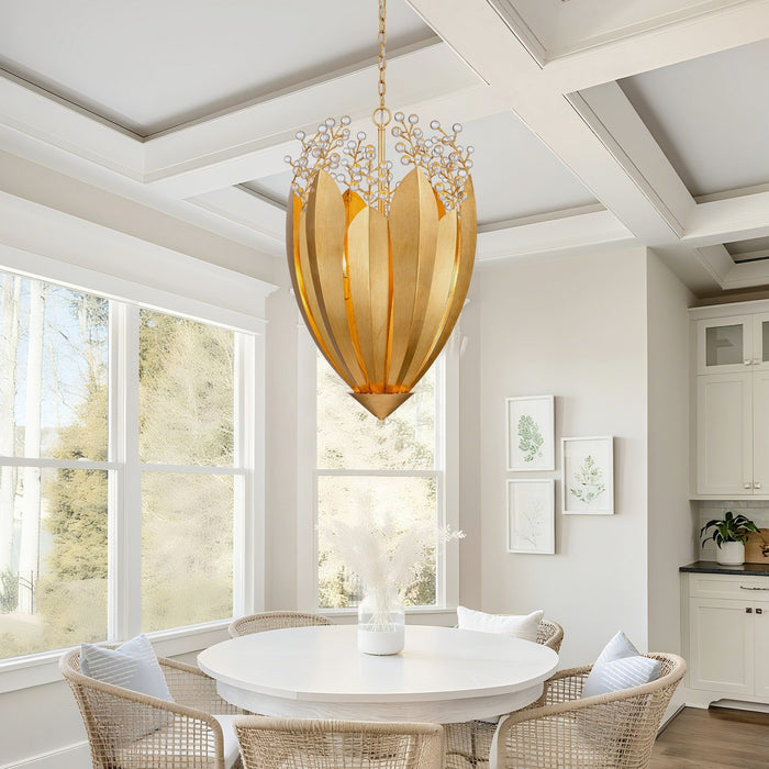 Arabela Lighting - 85131-6 - Six Light Chandelier - Callista - Antique Gold Leaf