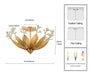 Arabela Lighting - 85134-5 - Five Light Semi Flushmount - Callista - Antique Gold Leaf