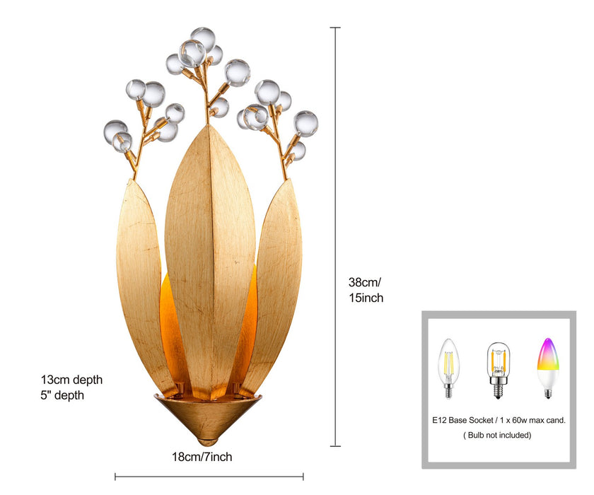 Arabela Lighting - 85135-1 - One Light Wall Sconce - Callista - Antique Gold Leaf