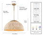 Arabela Lighting - 85112-4 - Four Light Pendant - Copa - Natural Brass