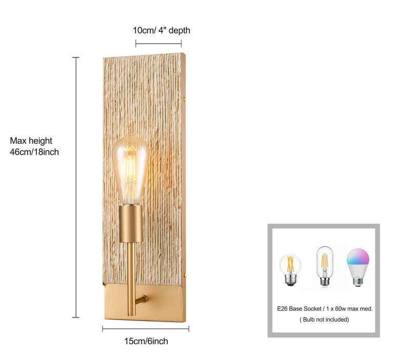 Arabela Lighting - 85114-1 - One Light Wall Sconce - Copa - Natural Brass