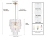 Arabela Lighting - 85161-5 - Five Light Chandelier - Fire and Ice - Lacquered Gold