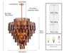 Arabela Lighting - 85363-21 - 21 Light Chandelier - Fire and Ice - Lacquered Gold