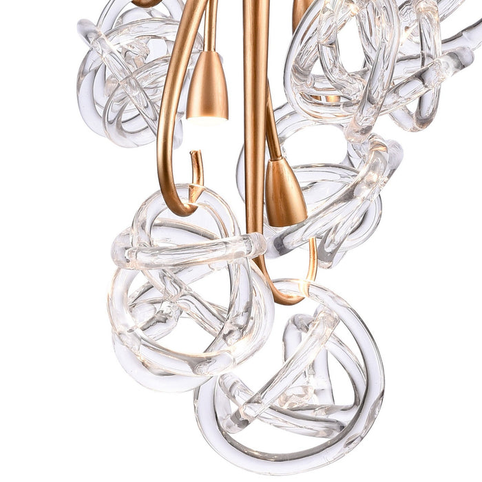 Arabela Lighting - 85181-7 - LED Chandelier - Freeform - Antique Gold Leaf