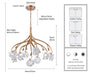 Arabela Lighting - 85182-9 - LED Chandelier - Freeform - Antique Gold Leaf