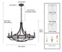Arabela Lighting - 85151-6 - Six Light Chandelier - Tuscan - Dark Bronze