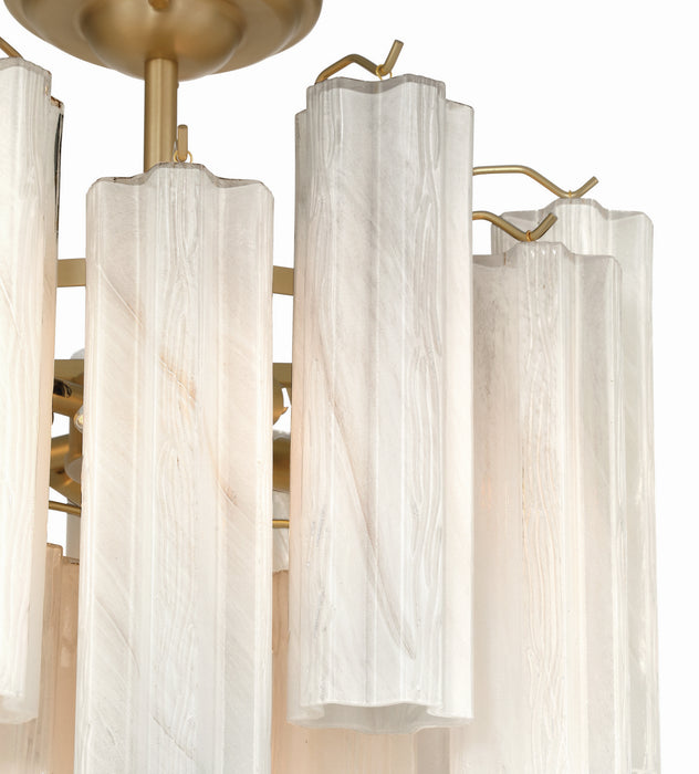 Artcraft - AC12103WH - Five Light Semi Flush Mount - Sophia - Brushed Brass