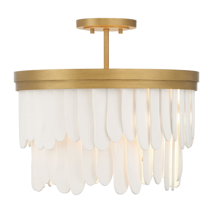 Minka-Lavery - 2076-870 - Six Light Semi Flush Mount - Briscade - Painted Legacy Brass