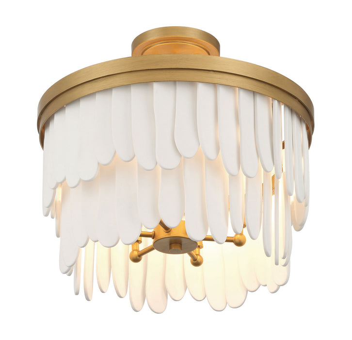 Minka-Lavery - 2076-870 - Six Light Semi Flush Mount - Briscade - Painted Legacy Brass