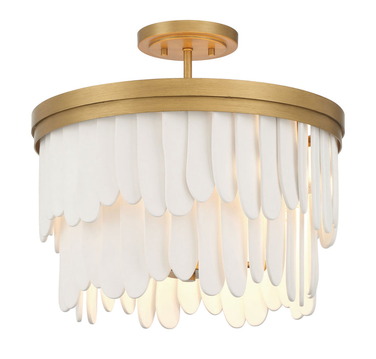 Minka-Lavery - 2076-870 - Six Light Semi Flush Mount - Briscade - Painted Legacy Brass