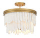 Minka-Lavery - 2076-870 - Six Light Semi Flush Mount - Briscade - Painted Legacy Brass