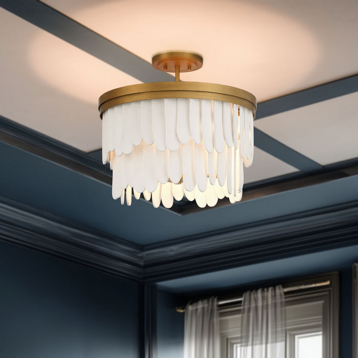 Minka-Lavery - 2076-870 - Six Light Semi Flush Mount - Briscade - Painted Legacy Brass