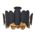 Minka-Lavery - 1417-897 - Seven Light Semi Flush Mount - Vailen - Dark Matte Black