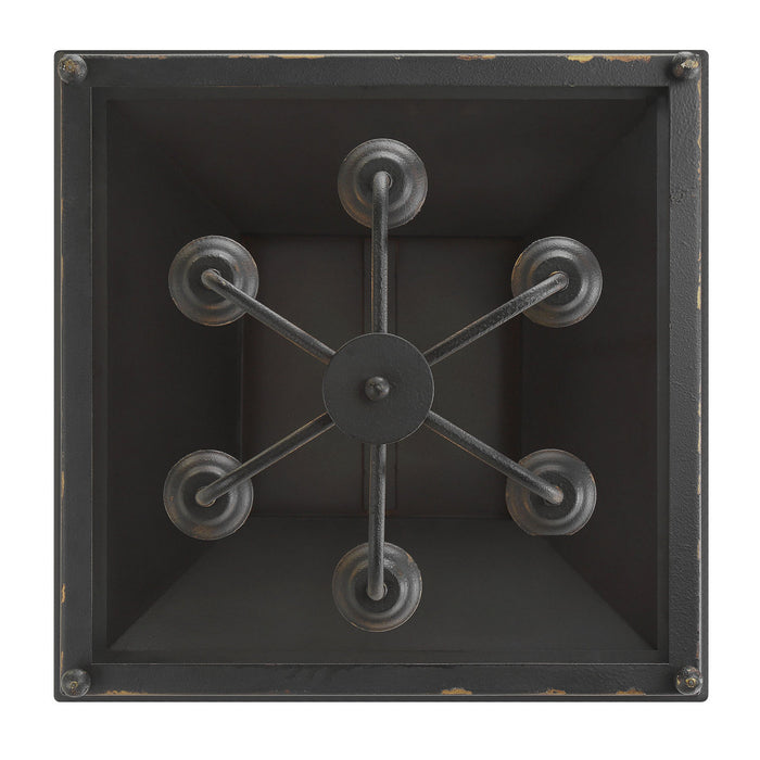 Golden - 0804-6P ABI - Six Light Pendant - Abingdon - Antique Black Iron