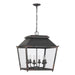 Golden - 0804-6P ABI - Six Light Pendant - Abingdon - Antique Black Iron