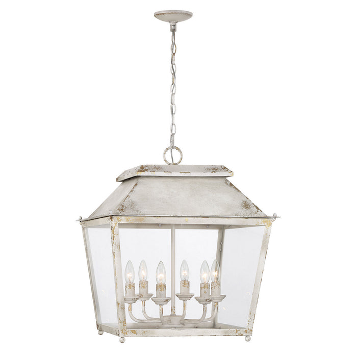 Golden - 0804-6P AI - Six Light Pendant - Abingdon - Antique Ivory