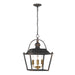 Golden - 0888-3P ABI - Three Light Pendant - Christoff - Antique Black Iron