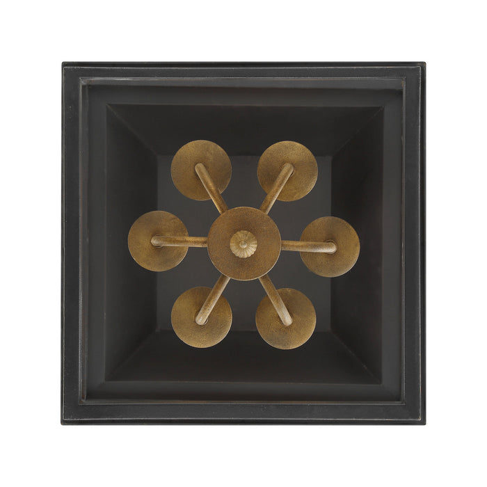 Golden - 0888-6P ABI - Six Light Pendant - Christoff - Antique Black Iron