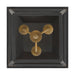 Golden - 0888-FM ABI - Three Light Flush Mount - Christoff - Antique Black Iron