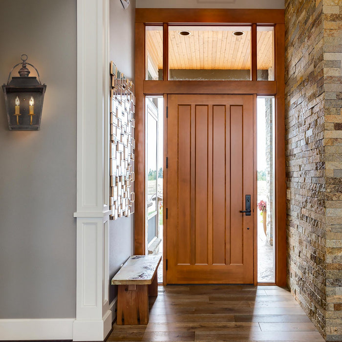 Golden - 0888-WSC ABI - Two Light Wall Sconce - Christoff - Antique Black Iron