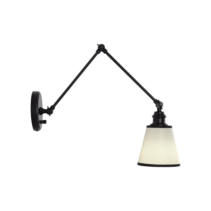 Golden - 2351-A1W BLK-BLK - One Light Wall Sconce - Equinox - Matte Black