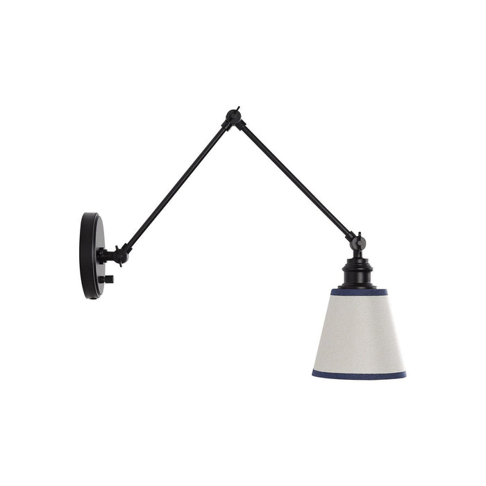 Golden - 2351-A1W BLK-BLU - One Light Wall Sconce - Equinox - Matte Black