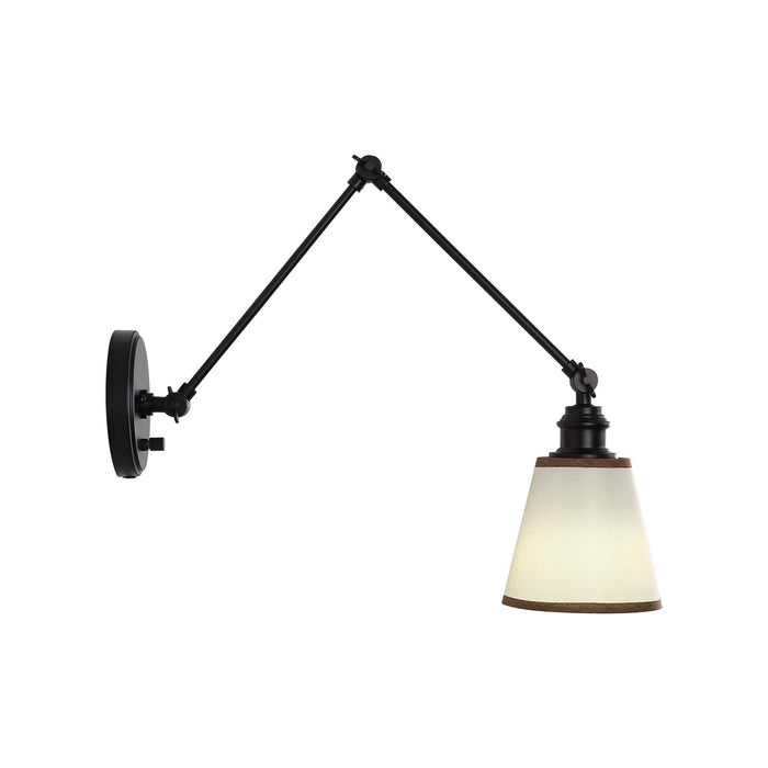 Golden - 2351-A1W BLK-BRN - One Light Wall Sconce - Equinox - Matte Black