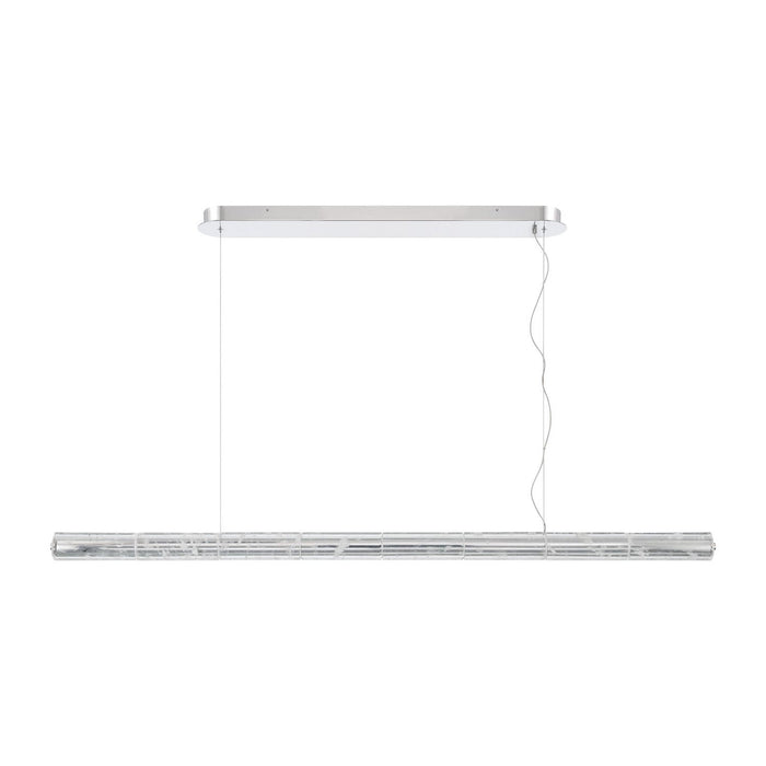 Golden - 3726-LP64 PN-CY - LED Linear Pendant - Crystallo - Polished Nickel