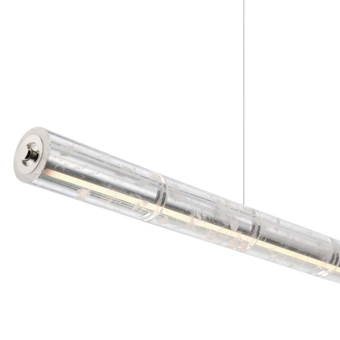 Golden - 3726-LP64 PN-CY - LED Linear Pendant - Crystallo - Polished Nickel