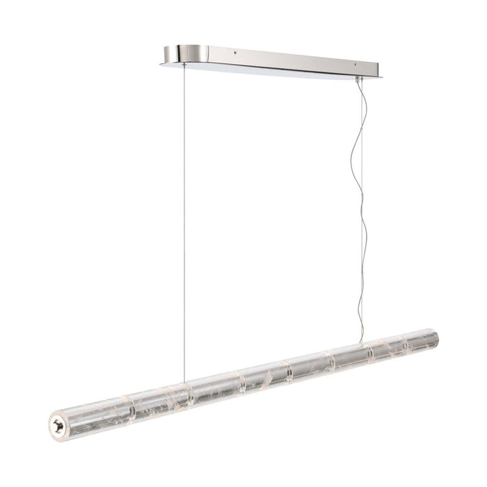 Golden - 3726-LP64 PN-CY - LED Linear Pendant - Crystallo - Polished Nickel