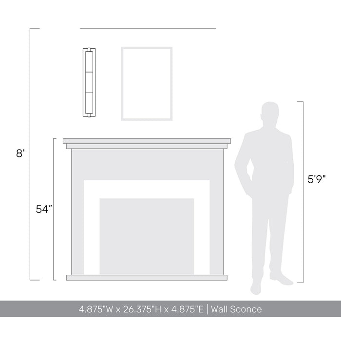 Golden - 3726-WSC27 PN-CY - LED Wall Sconce - Crystallo - Polished Nickel