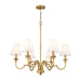 Golden - 7008-6 VG-WY - Six Light Chandelier - Cheshire - Vintage Gold