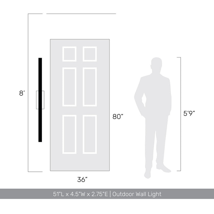 Golden - 8432-OWL51 SGY - LED Outdoor Wall Mount - Enso - Smooth Gray