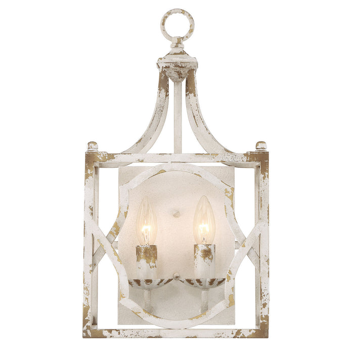 Golden - 0885-2W AI - Two Light Wall Sconce - Laurent - Antique Ivory