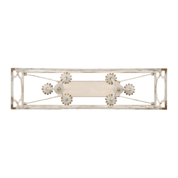 Golden - 0885-LP AI - Six Light Linear Pendant - Laurent - Antique Ivory