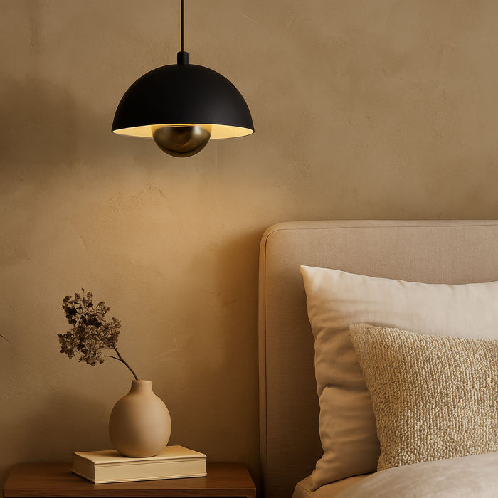 Golden - 1816-1S SNB-CPR - LED Pendant - Vintra - Sand Black