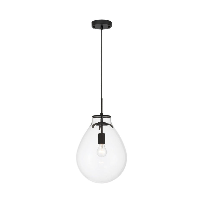 Golden - 2088-12P BLK-CLR - One Light Pendant - Drop - Matte Black