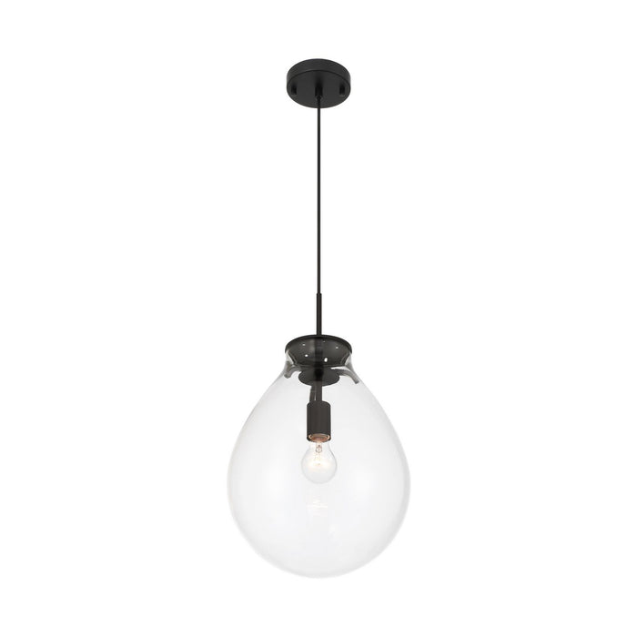 Golden - 2088-12P BLK-CLR - One Light Pendant - Drop - Matte Black