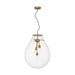 Golden - 2088-20P BCB-CLR - Three Light Pendant - Drop - Brushed Champagne Brass