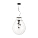 Golden - 2088-20P BLK-CLR - Three Light Pendant - Drop - Matte Black