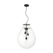 Golden - 2088-20P BLK-CLR - Three Light Pendant - Drop - Matte Black