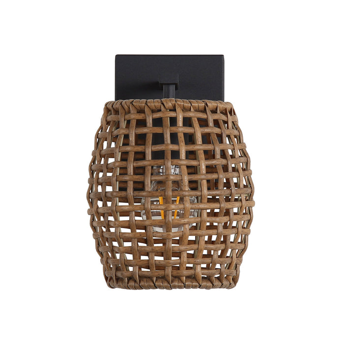 Golden - 3000-1W NB-MAW - One Light Wall Sconce - Weavelight - Natural Black