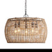 Golden - 3000-5P NB-MAW - Five Light Pendant - Weavelight - Natural Black