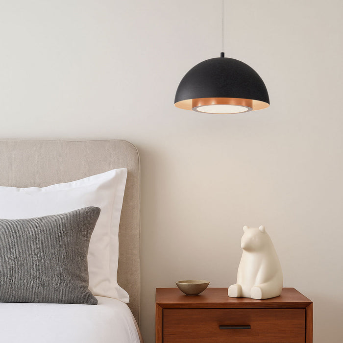 Golden - 3632-12 SNB-ACR - LED Pendant - Solsken - Sand Black